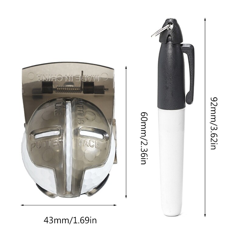【New Arrival】 4Pcs/set Golf Ball Line Marker Drawing Marking Alignment Tool Marking Template Mark Sign Tool with Golf Ball Marker Pens