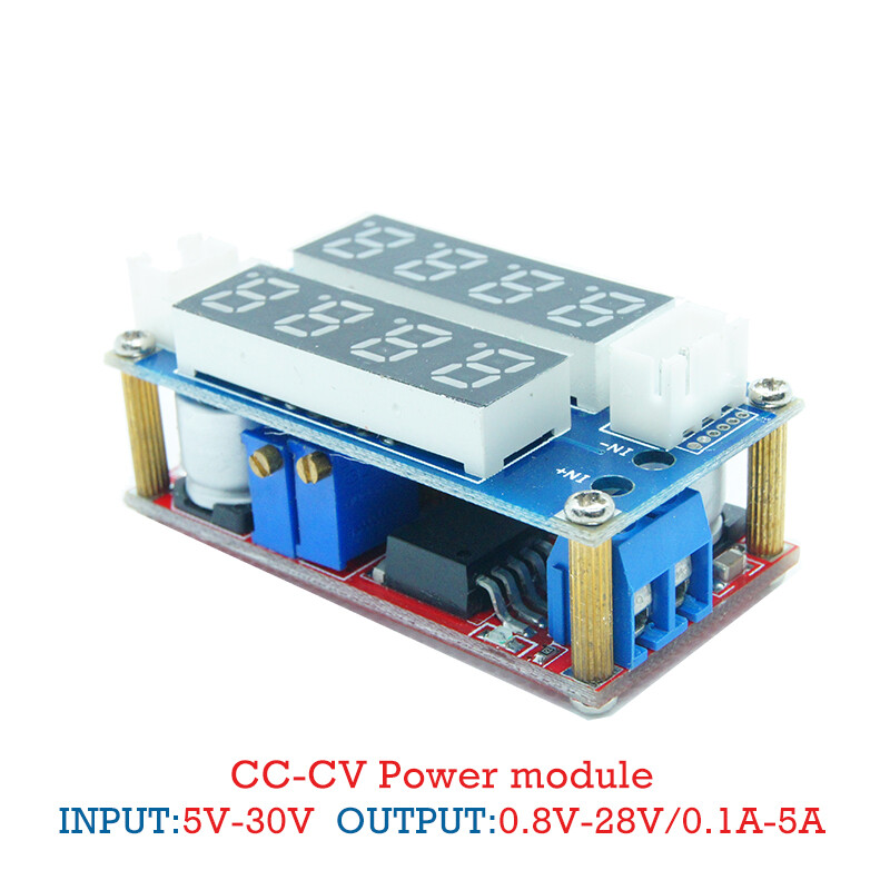 XL4015 5A Điều Chỉnh CC/CV Bước Xuống Sạc Mô-đun Bảng Điều Khiển LED Vôn Kế Ampe Kế