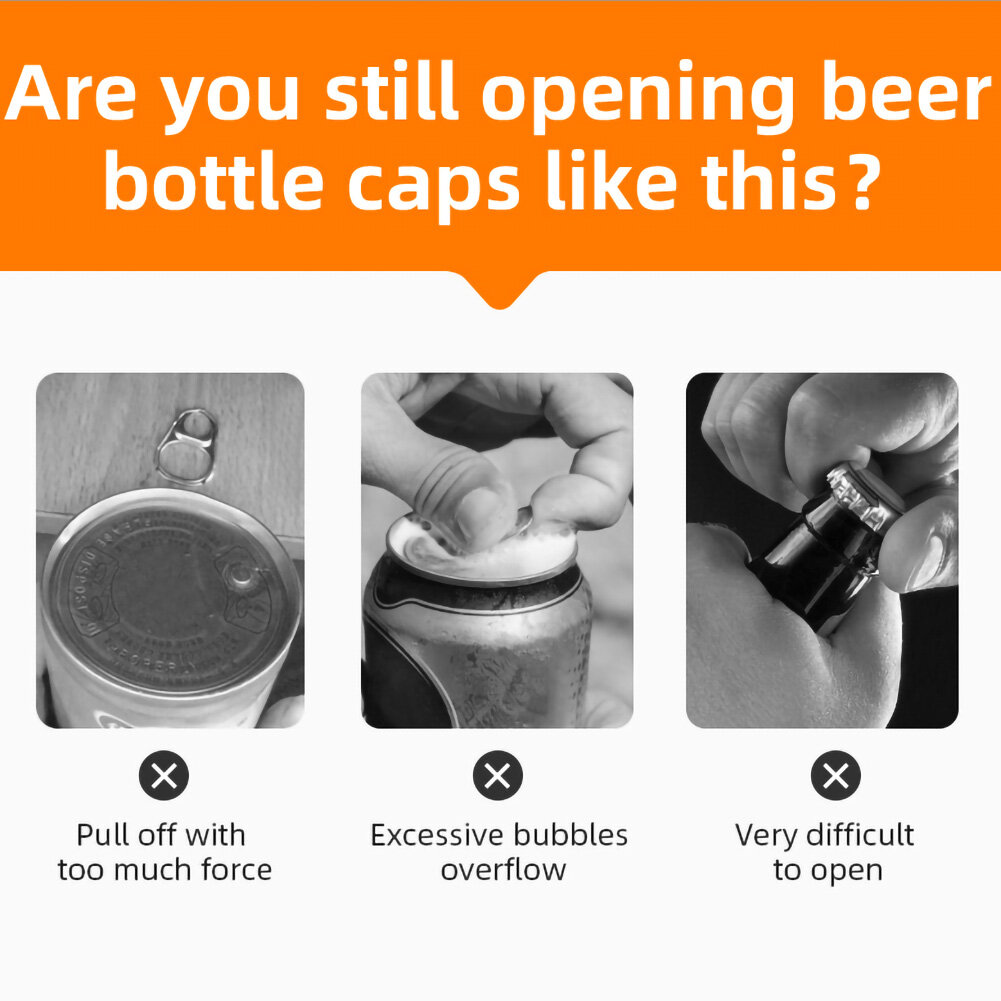 Universal Topless Can Opener Portable Multifunctional Drink Bottle Opener