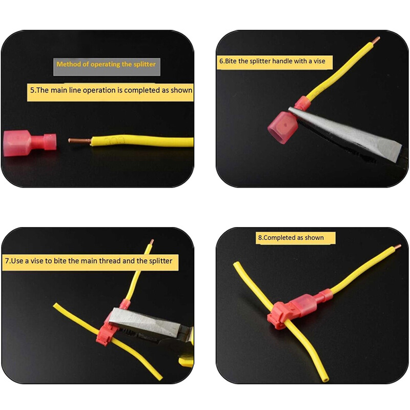 💖Best Buyle 30Pcs wire cable connectors terminals crimp quick splice 0.5mm-6mm kit tool set
