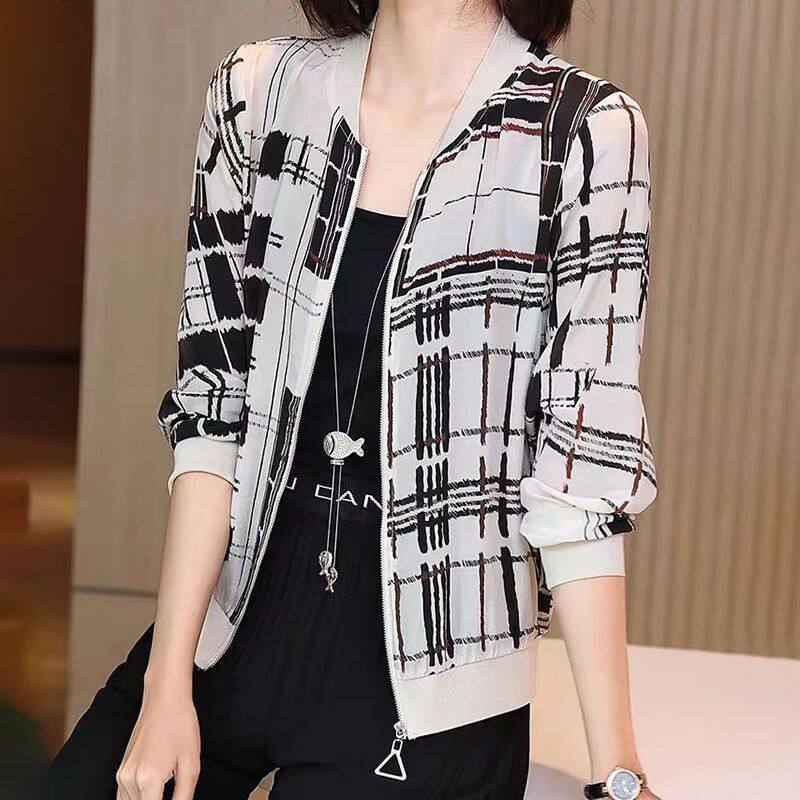 Áo Khoác Bóng Chày Áo Khoác Phong Cách Phương Tây Áo Khoác Lớn Chống Tia Cực Tím Cho Nữ Áo Khoác Chống Nắng Voan Ngắn Đa Năng Cho Nữ