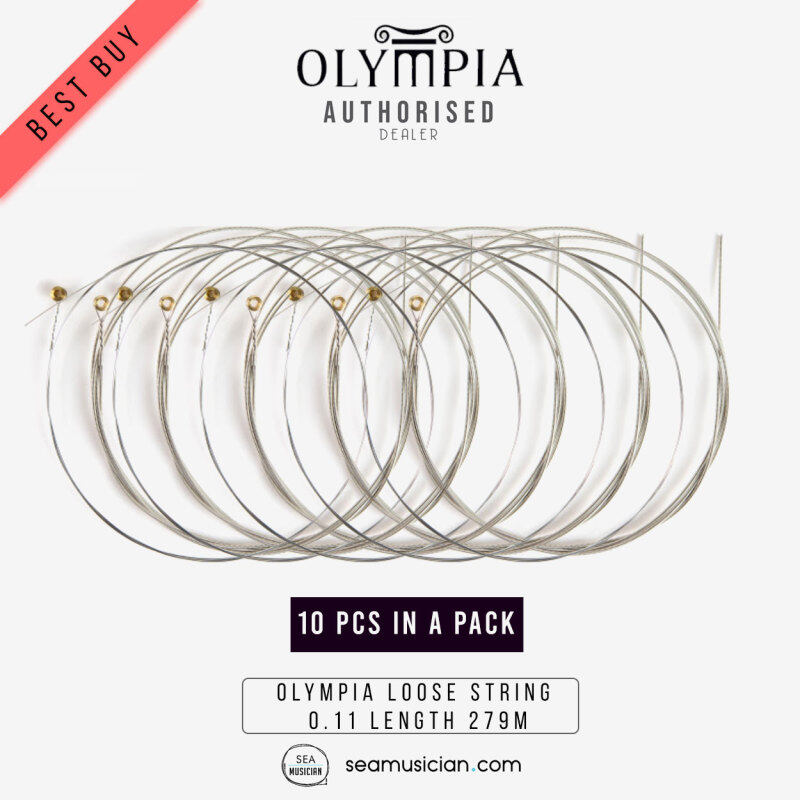 OLYMPIA LOOSE STRING 10 PCS IN ONE PACK PLAIN STEEL 0.11 LENGTH 279MM FOR ELECTRIC GUITAR (TALI GITAR ELEKTRIK/SEAMUSICIAN) Malaysia