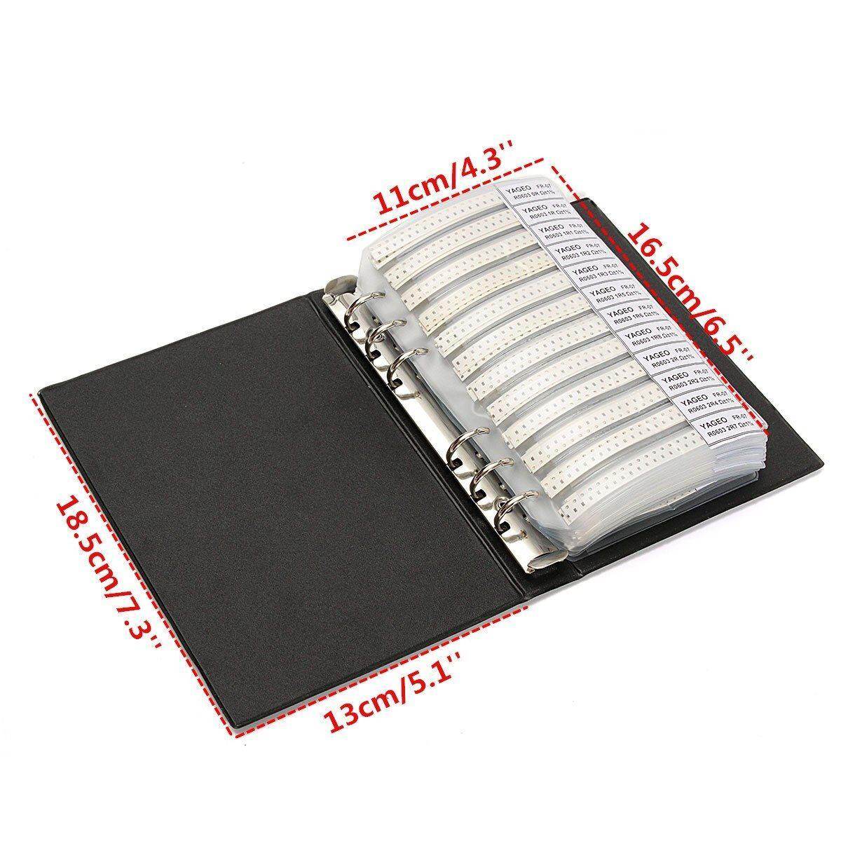 Sổ Mẫu Điện Trở SMD 0402 Bộ Phân Loại Điện Trở Chip 1%, 170, Giá Trị * 50 Cái Sách Mẫu Đủ Loại 1/16W SMT