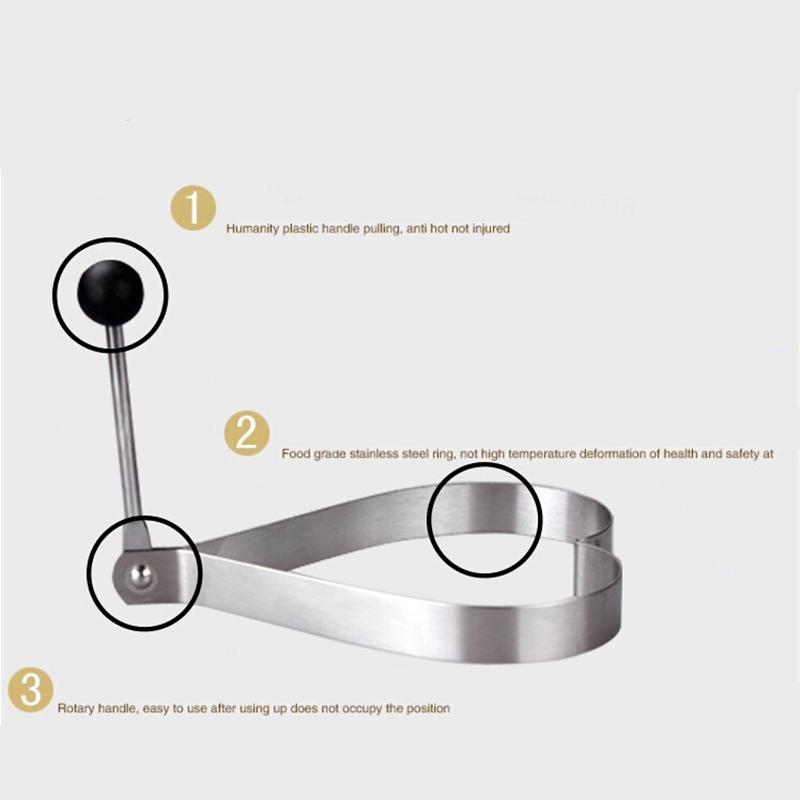 Houseeker Khuôn chiên trứng chất liệu thép không gỉ tiện lợi cho nhà bếp - INTL