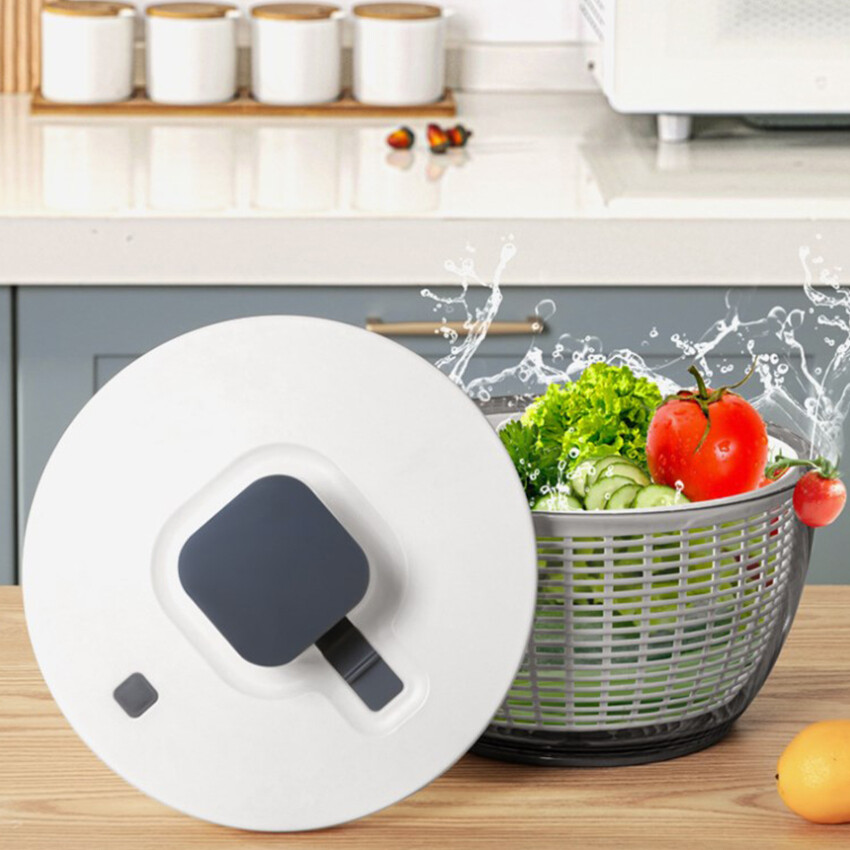 Press Type Vegetable Dehydrator Fruit Dryer Household Large Capacity Dehydrator Kitchen Accessories Drain Salad Basket Gadgets
