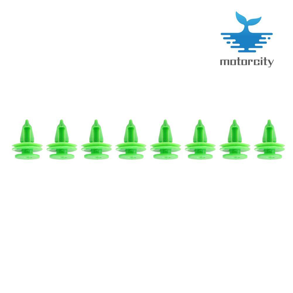 8pcs Universal Car Door Trim Panel Rivets Plastic Push Fastener Clips Green