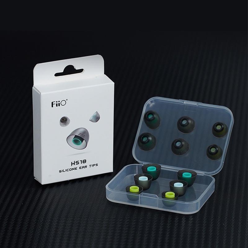 Fiio hs18 silicon eartips compatible sound tube diameters of 5.0-6.5mm for earphone fh7s/fh7/fd5/fh9