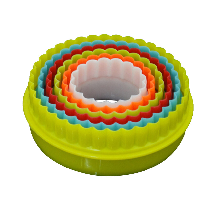 6Pieces Cookie Biscuit Cutter Set,Graduated Circle Pastry Cutters