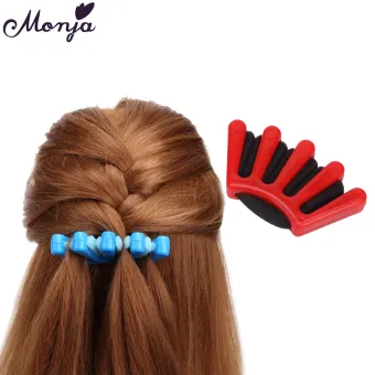 Lady French Hair Braiding Tool Weave Sponge Plait Hair Twist Hairstyling Braider Diy Accessories Red