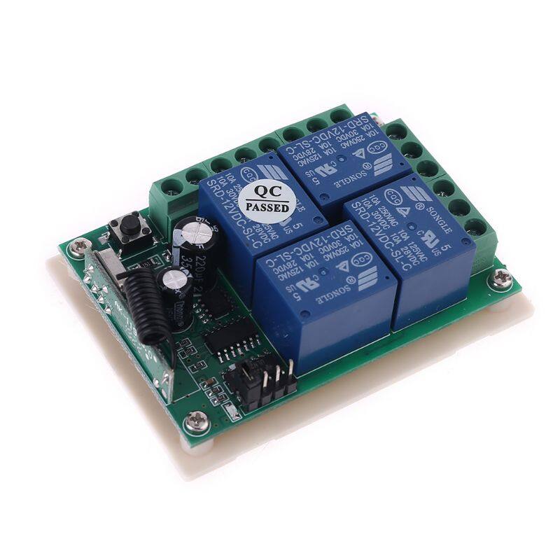 Wireless RF Remote Control Module 12V 24V 4CH Channel 315MHZ 433MHz Relay Switch Transmitter Toggle Transmitter Receiver