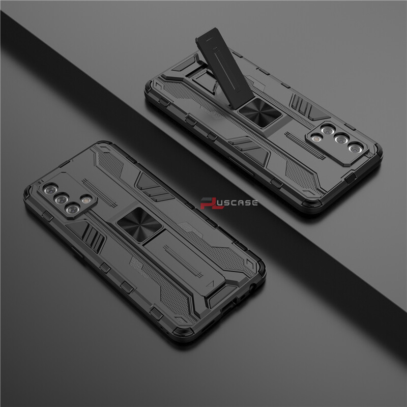 PlusCase for OPPO A95 4G A74 4G Case Shockproof Kickstand Armor Camera Lens Protector Hard Back Cover