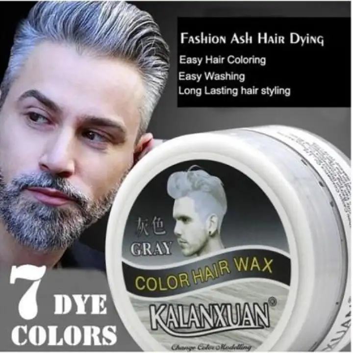 Pomade Colour Temporary Hair Wax Colour White Lazada