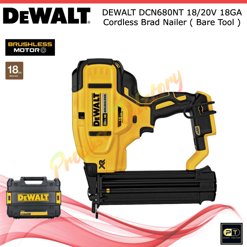 DEWALT DCN680NT 18/20V 18GA Cordless Brad Nailer ( Bare Tool ) VT Lazada