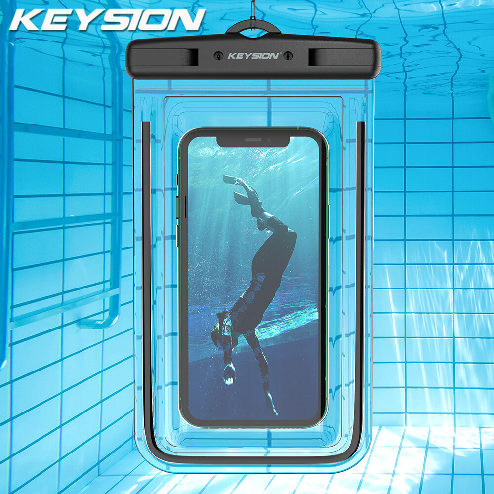 KEYSION IPX8 Waterproof Bag for Samsung Xiaomi redmi Mobile Phone Swimming Case Luminous Underwater Pouch for Huawei iPhone OPPO
