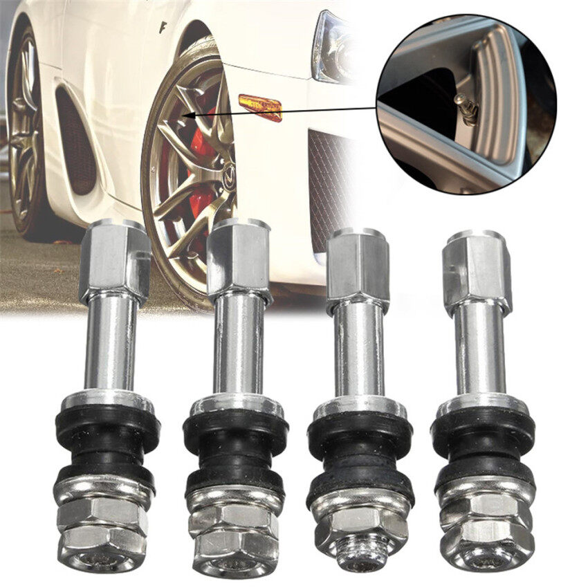 【High Quality+ In Stock】New Arrical 4pcs TR48E Bolt-In Car Tubeless Wheel Tire Valve Stem Dust Cap Cover For Motorcycles Scooter Moped Bicycle Rims 4.9