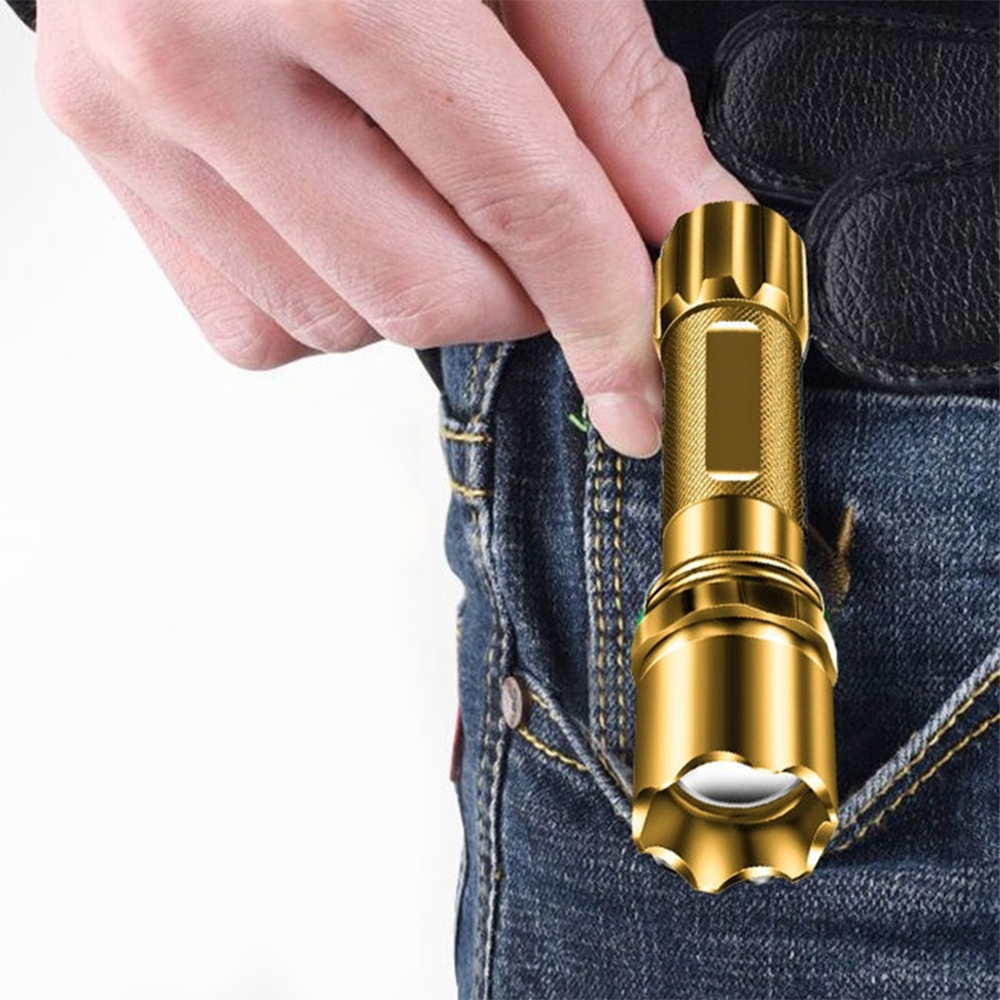 Original Seasboat LED Flashlight Strong Light Mini Portable Multifunction USB Charging Outdoor Long-range Small Mini Portable Multi-functional Household Aluminum Alloy Flashlight