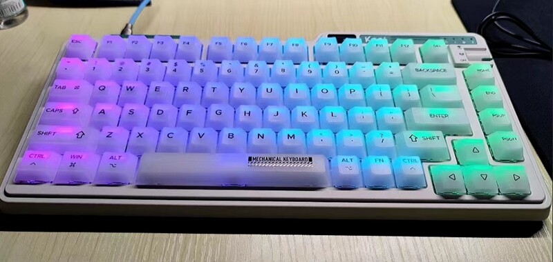 Màu Trắng Sữa Shine Through Keycap 122 Phím Cherry Profile PC Cho Công Tắc Cherry MX Bàn Phím Cơ Keychron/RK61/GK61/Anne Pro 2