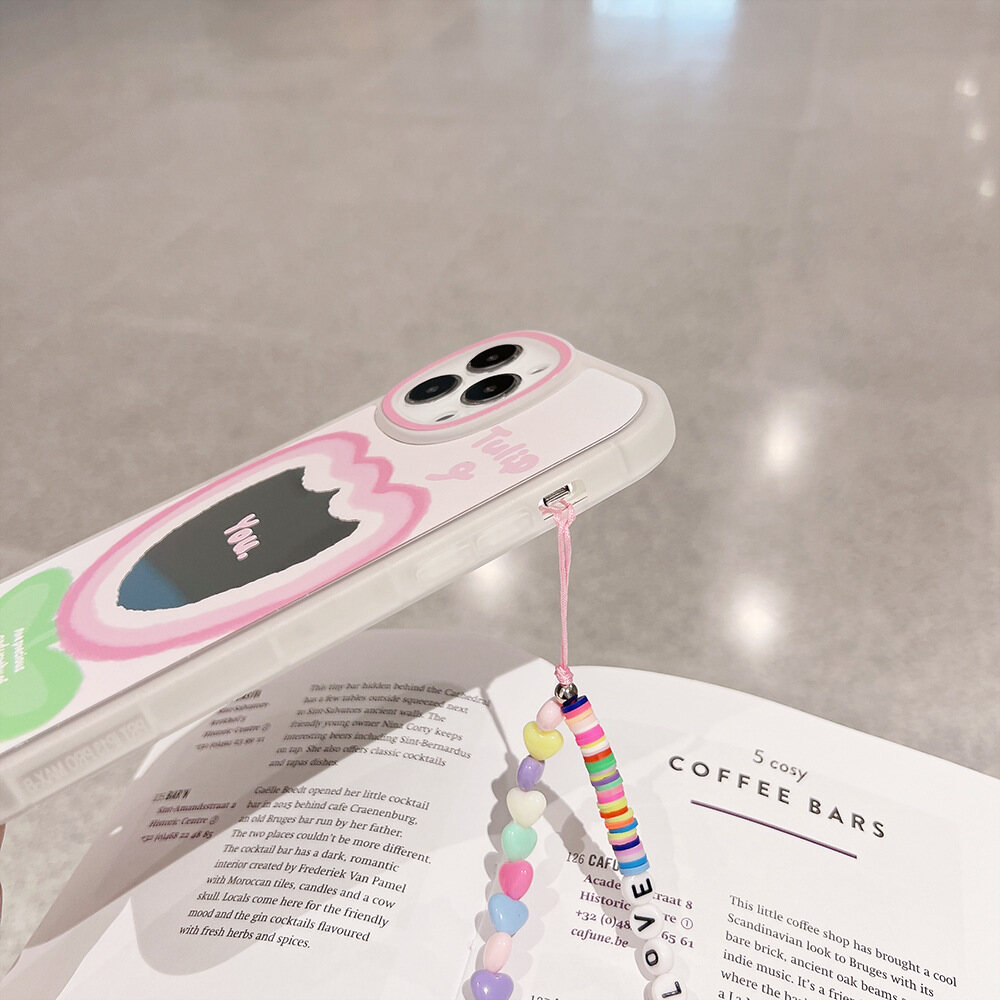 Funny Pattern Girly IPhone Cases Soft TPU Back Cover For iPhone 14 Pro Max iPhone 14 Plus iPhone 13 Pro Max Iphone 13 mini iPhone 12 Pro Max Iphone 12 mini 11 Pro Max XS Max XR 7 Plus 8 Plus SE Silicone shockproof phone case with chain