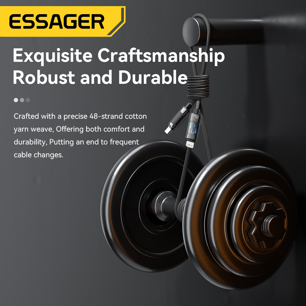 Essager PD 29W Type-C to Lightning Cable Digital Display Fast Charging C to L Cable for iPhone iPad AirPods