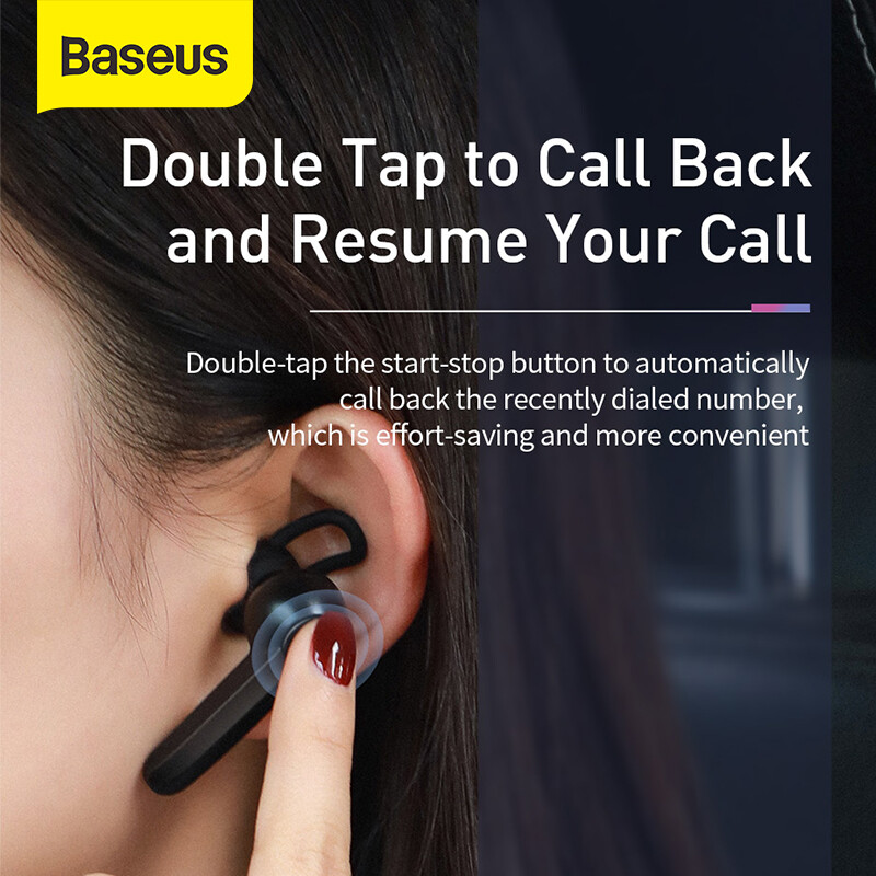 Tai nghe Bluetooth Baseus Encok A05 (Bluetooth 5.0, Vehicle-mounted Magnetic Charging Dock, Noise reduction Microphone)