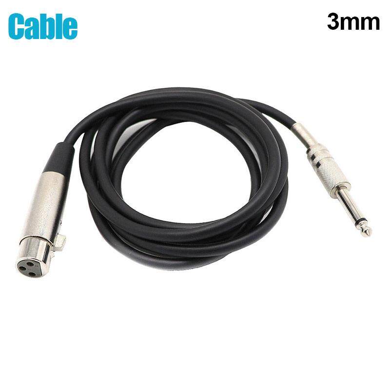 Etimes 3 Pin XLR Female to 1/4" 6.35mm Mono Male Plug Audio Microphone Mic Adapter with Cable