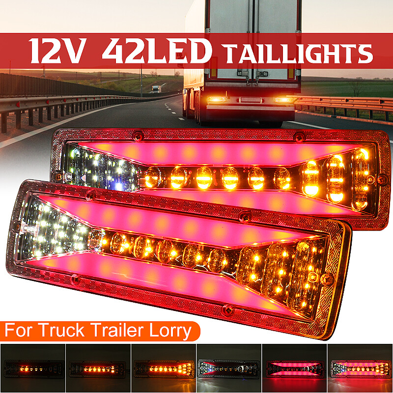 Đèn hậu led xe tải 12v, đèn cảnh báo xe moóc, đèn hậu phía sau dừng xe tải phanh xe buýt đèn báo rẽ ngược