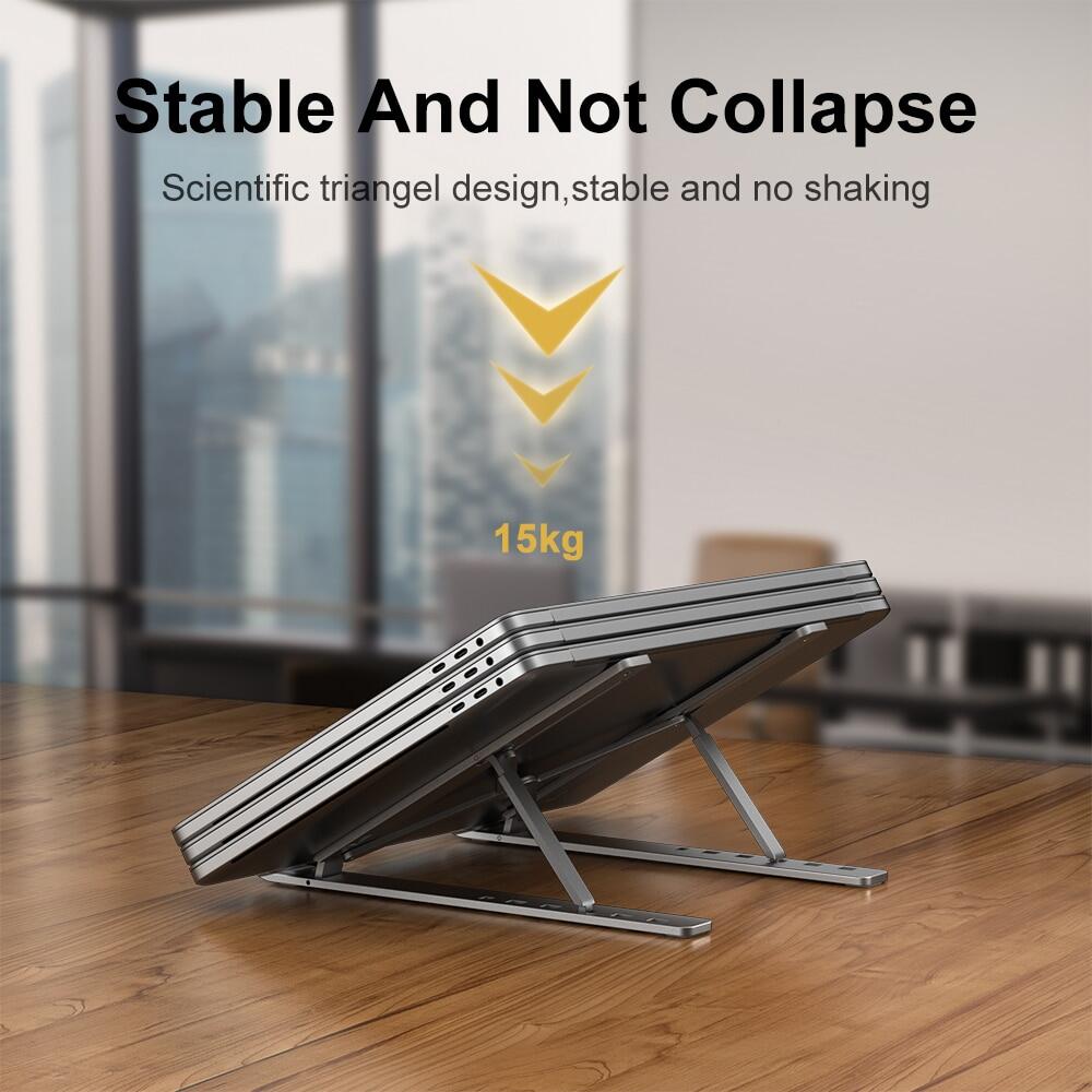 Bracket Laptop Stand Support Aluminum Notebook Portable Base Holder Macbook Stand For Lap Top Adjustable Accessories Computer PC