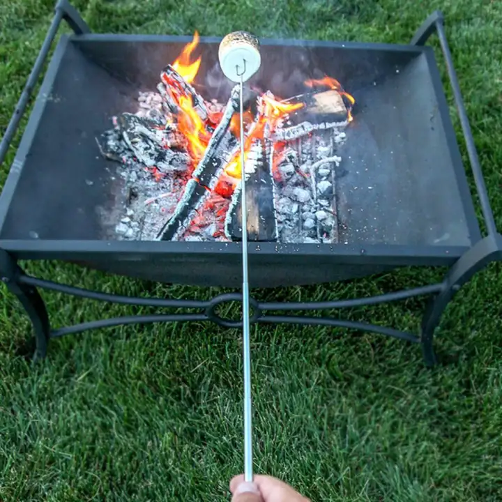 Outflety Marshmallow Roasting Sticks With Wooden Handle Extendable