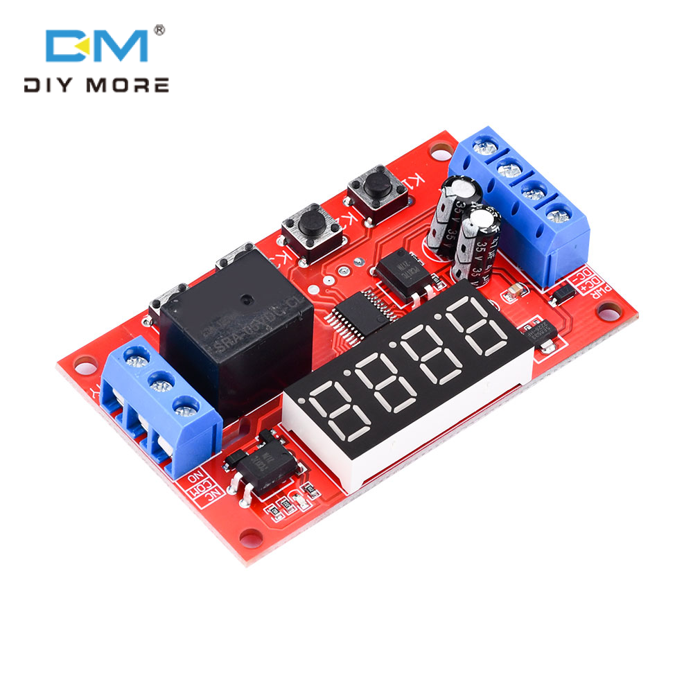 Diymore độ trễ thời gian Relay DC 5V 12V 24V Mô-đun hẹn giờ kích hoạt chu kỳ chậm trễ thời gian mạch Mô-đun chuyển đổi với màn hình LED