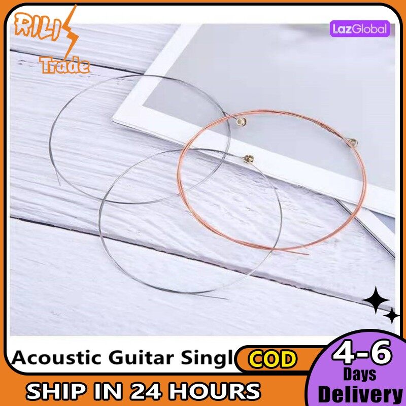 Acoustic Guitar Strings E-1st B-2nd G-3rd D-4th A-5th E-6th Single String Stainless Steel Wire Guitar Replacement Parts