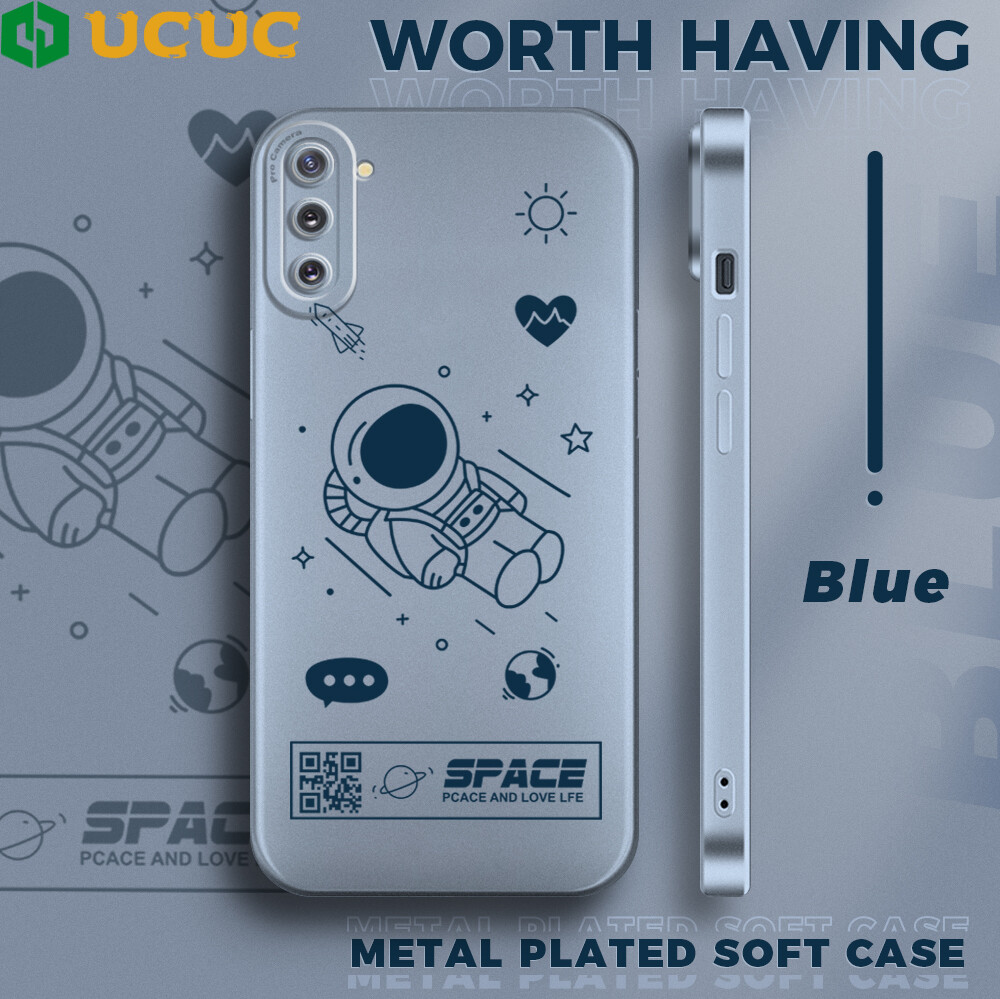 Ucuc phone case samsung galaxy note 10 lite note 10 plus 5g/4g note9 note 8 case cartoon nasa space astronaut soft silicone tpu full lens cover protective shockproof case