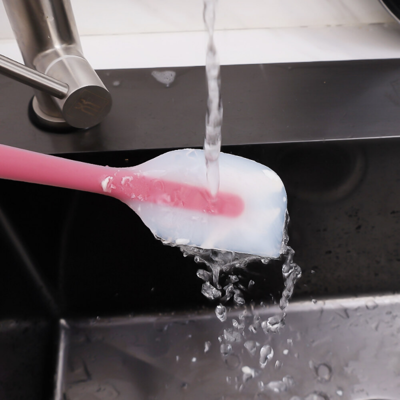 Dùng cho thực phẩm Silicone Scraper chịu nhiệt độ cao que phết bơ kem lên bánh tay cầm dài bột trộn dụng cụ nướng bánh nhà bếp