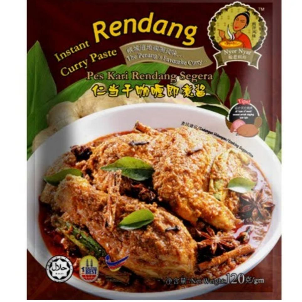 Instant Rendang Paste Penang Instant Curry Rendang Paste. Halal. (Nyor Nyar Brand)Penang Pes ...