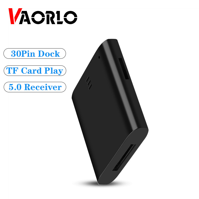 VAORLO 30 PIN Bluetooth Receiver For i Phone 30Pin Dock Station Speaker B ose Sounddock Support TF Card A2DP Wireless Audio Music Adapter Bluetooth 4.0
