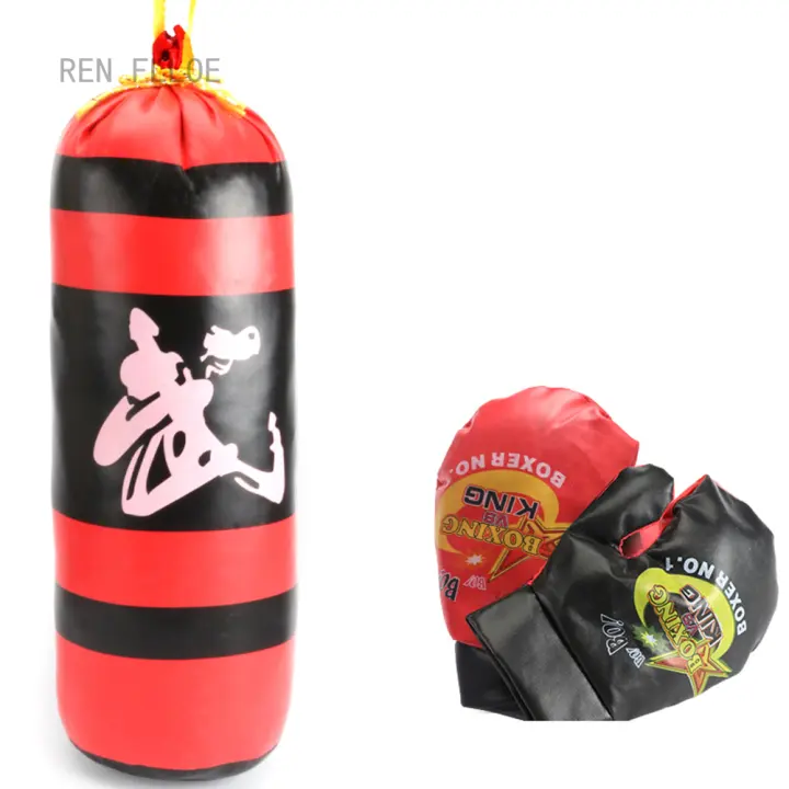 kids punching bag and gloves