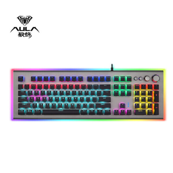 AirTop AULA S2096 Gamer Keyboard Mechanical Gaming Keyboard Backlit LED Wired 104 Keys Anti-ghosting Brown Blue Switch For PC Computer Singapore