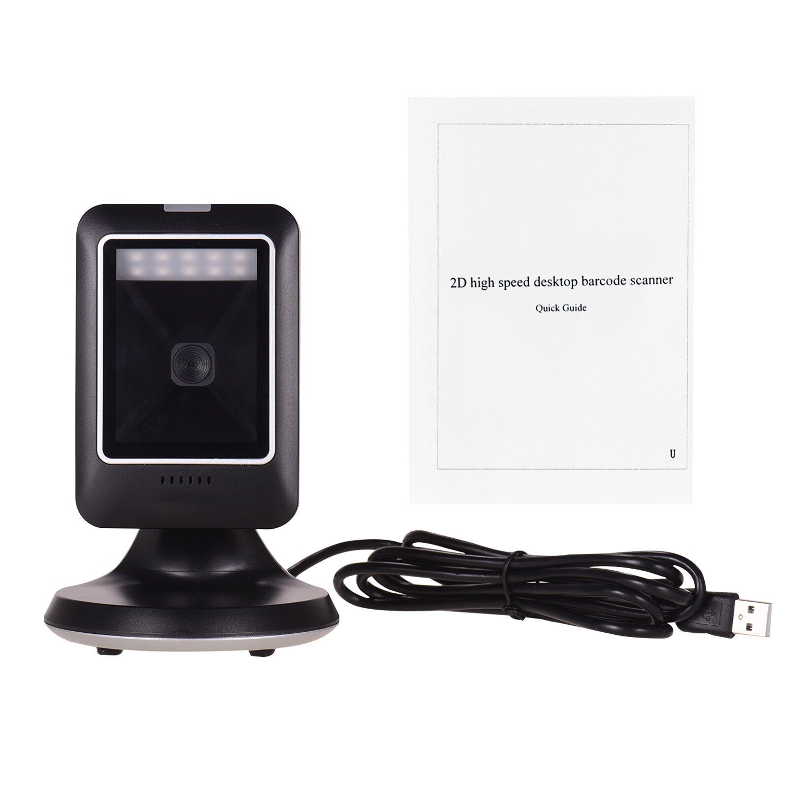 KKmoon MP6300Y 1D/2D/QR Omnidirectional Barcode Scanner USB Wired Bar Code Reader CMOS Image Hand-Free for Supermarket Bookstore Retail Hospital