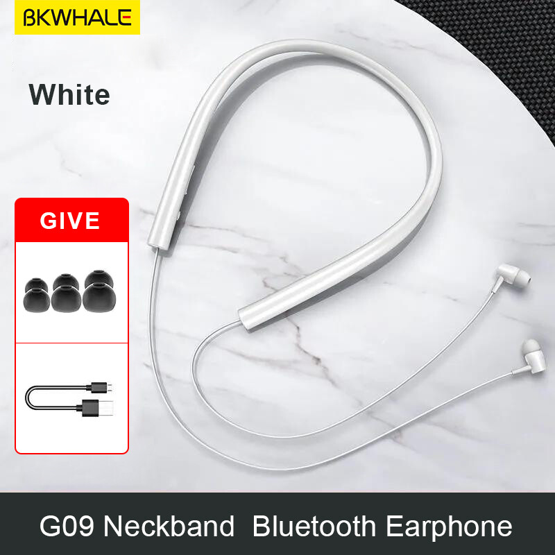 BKWHALE G-09 Sports Headset Neck Hanging Headset Wireless Earphones Active Noise Reduction In-ear bluetooth 5.0 Earphone