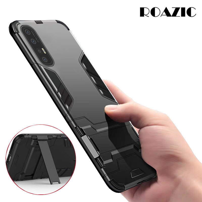 ROAZIC For OPPO Reno3 Pro Case Armor Supper Strong Shockproof Hard Plastic PC Soft Silicone Phone Cover Reno 3 Pro