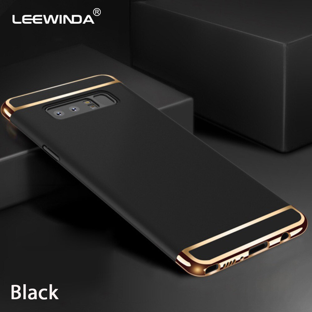 LEEWINDA For Samsung Galaxy Note 8 Note 9 M30 A40S M30S N31 Note 10 Pro Note 10 Plus Phone Case,Luxury Matte Plating Gold PC Hard Shell 3 in 1 Back Cover