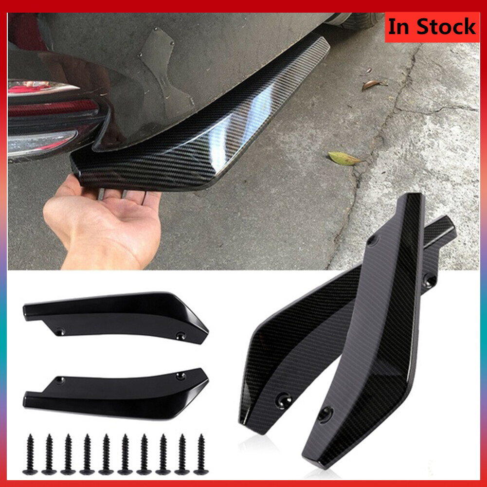 LILITHL 2Pcs Universal Car Rear Bumper Lip Diffuser Splitter Spoiler Scratch Protector