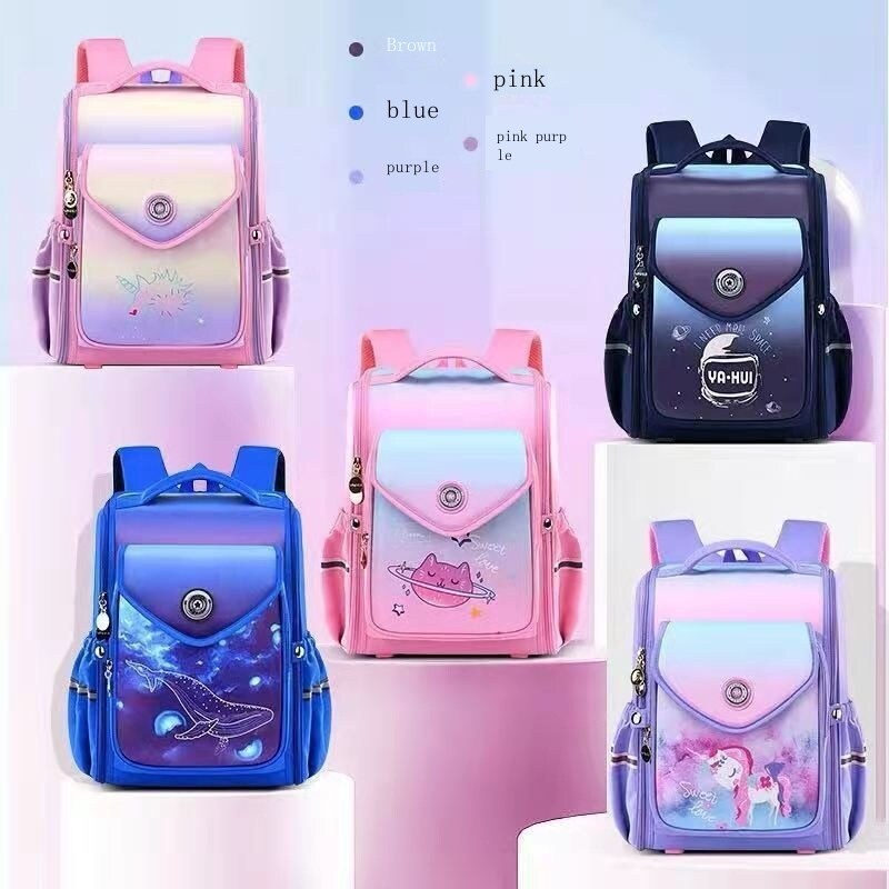 Large-Capacity Student Schoolbag Backpack Cartoon Cute Primary School Students Light High-Density Children's Backpack
