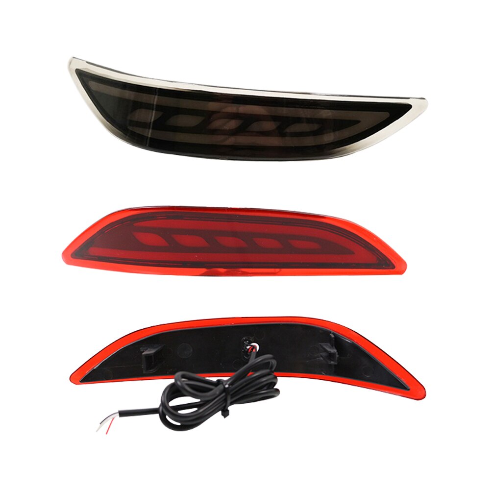 2pcs for honda city 2014 2015 2016 led rear bumper lights brake tail light reflector light rear lamp brake warning lamp