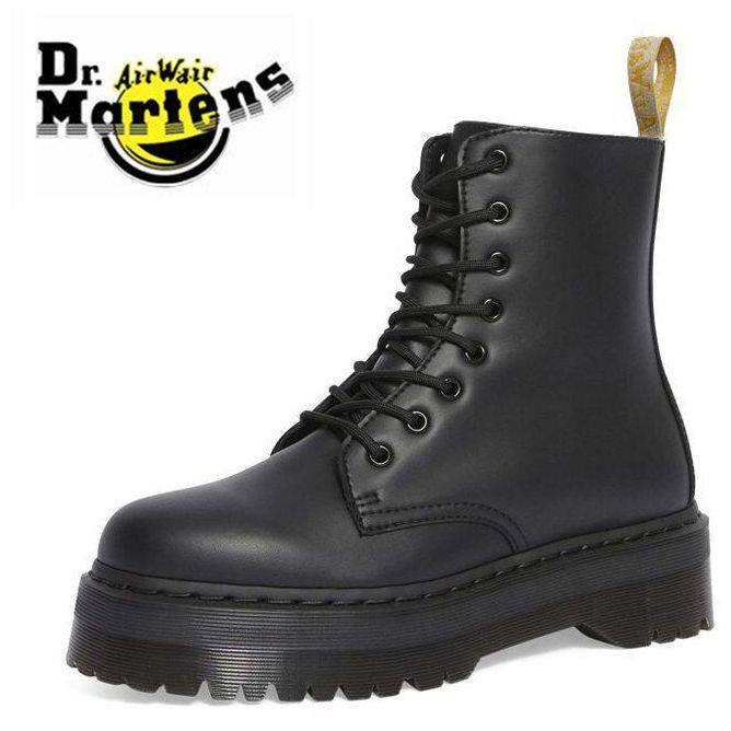 Dr Martens Martin Boots Jadon Black Strap 8 Hole Genuine Leather Ankle Boots For Women New England Women's Boots Double Model