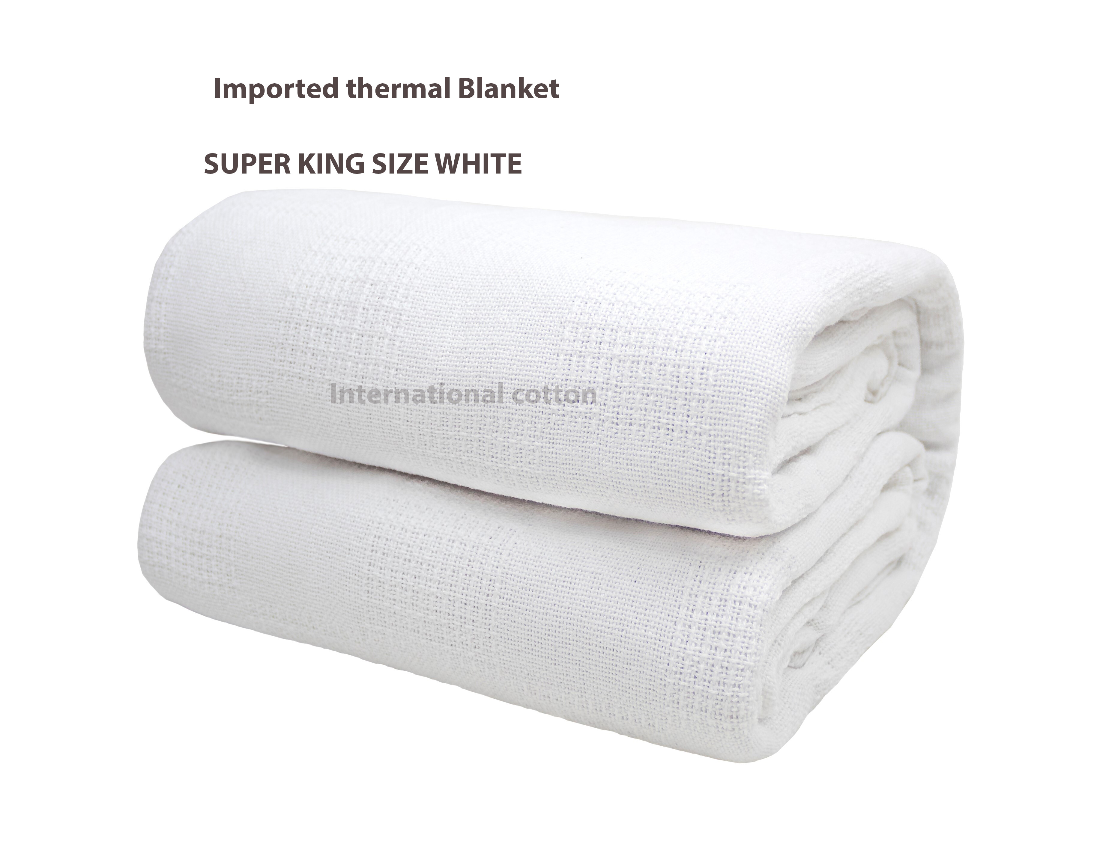 KING SIZE White 100% Soft Original Cotton Thermal Blanket King Blankets  Hospital Blanket Hotel Blanket and House Thermal Blanket | Lazada