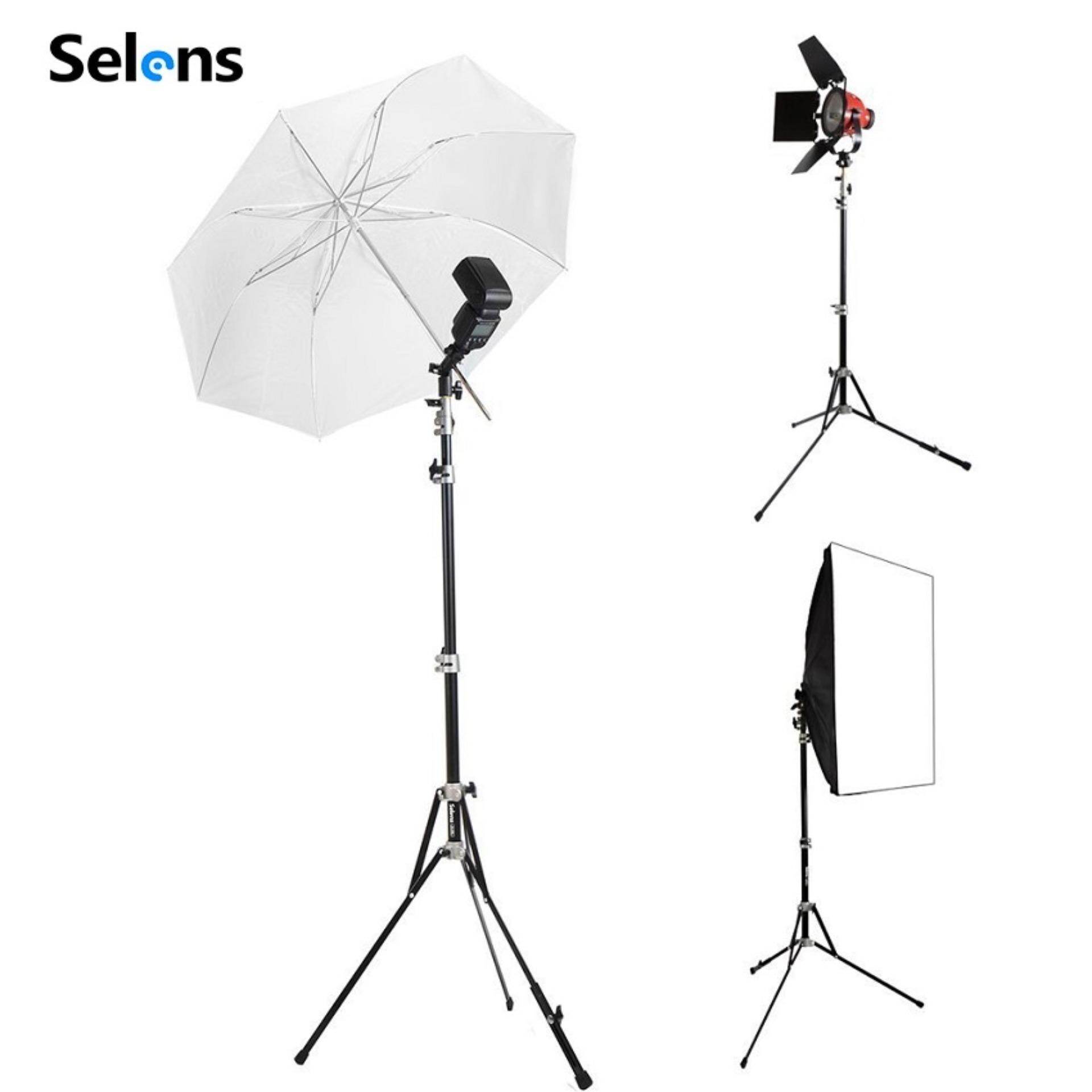 Selens Bộ đèn studio 240cm chụp ảnh/quay phim/livestream chuyên nghiệp với giá đỡ 3 chân có thể gập lại và dễ dàng mang theo bằng nhôm giá tốt - INTL