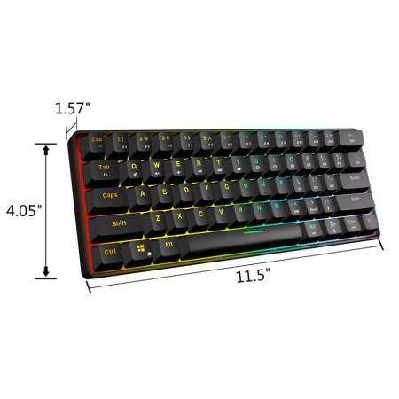 ANGEL GK61 แป้นพิมพ์เชิงกลสำหรับเล่นเกมพร้อม Kailh SWITCH BOX RGB ฟังก์ชั่น