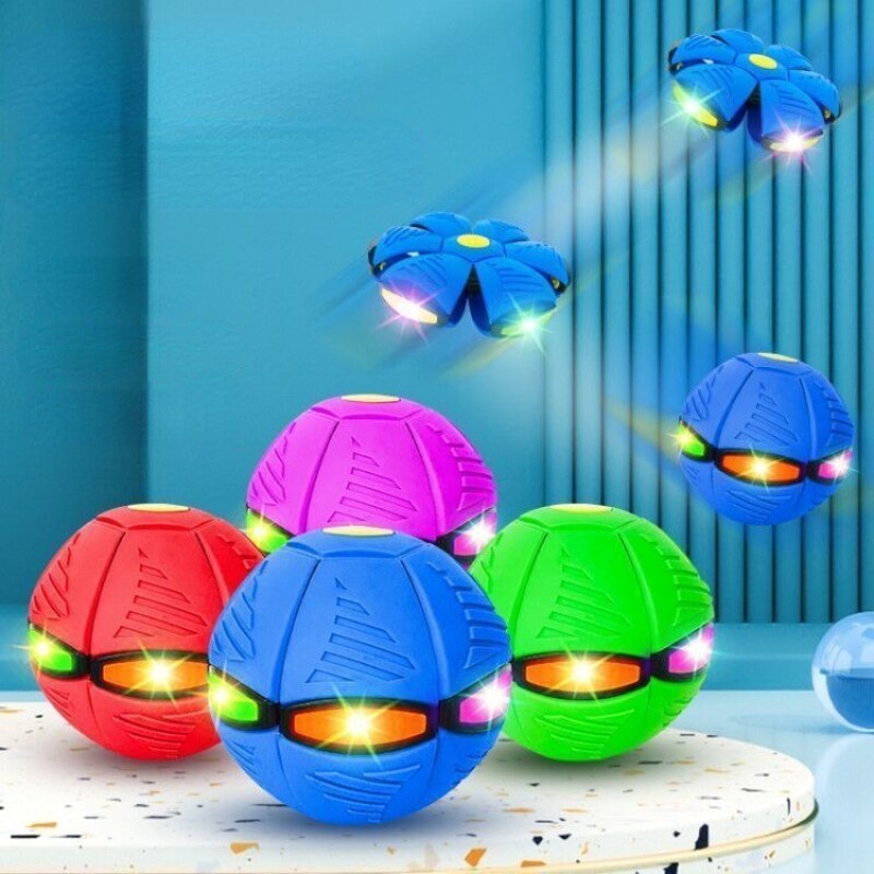 Bán Chạy bóng Ném Đĩa Phẳng UFO Bay LED Có Đèn LED Đồ Chơi Bóng Rổ Sân