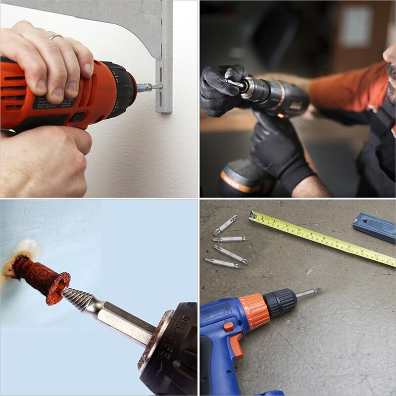 KIPRUN 4 Cái/Bộ Dụng Cụ Tháo Vít Bị Hỏng Hai Mặt Mũi Khoan Bu Lông Uốn Ra Dụng Cụ Loại Bỏ