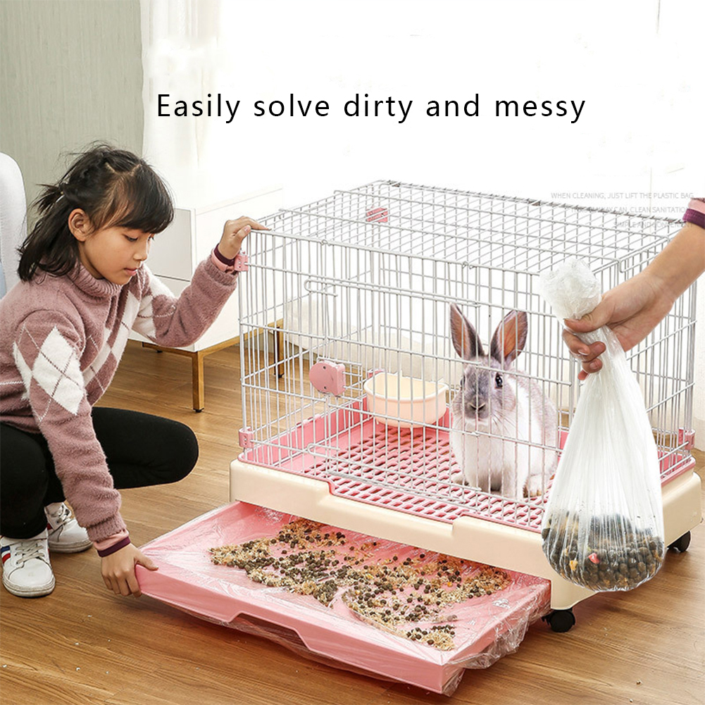 Dragonpad Universal Rabbit Guinea Pig Cage Chassis Film Disposable Easy Removal Plastic Cover Bag